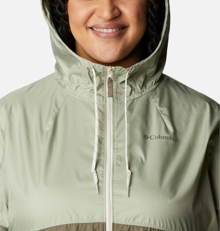 Women's Columbia Flash Forward Windbreaker Jackets Olive | Plus Size CA-QL60A